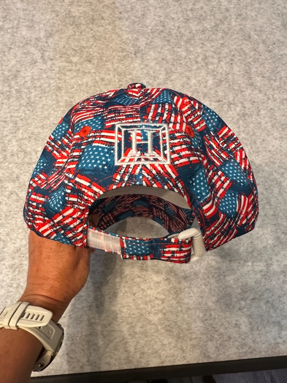 Hreski Patriotic Flag Pattern Baseball Cap - Picture 3 of 5